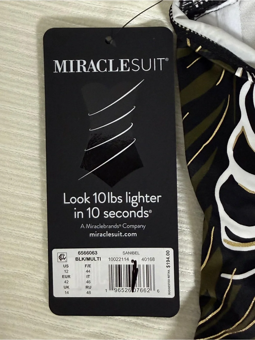 194$ Miraclesuit Elle Dorado Escape Underwired One-Piece Swimsuit Size 12 Black - Picture 12 of 13